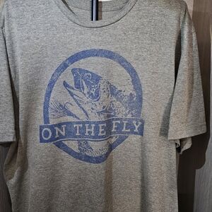 Sonoma Gray Short Sleeve Tee with Blue Graphic